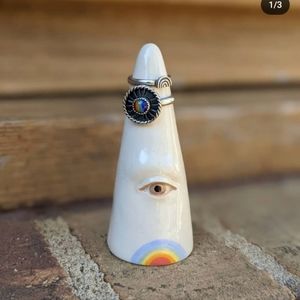 Ceramic Rainbow Eye Ring Cone